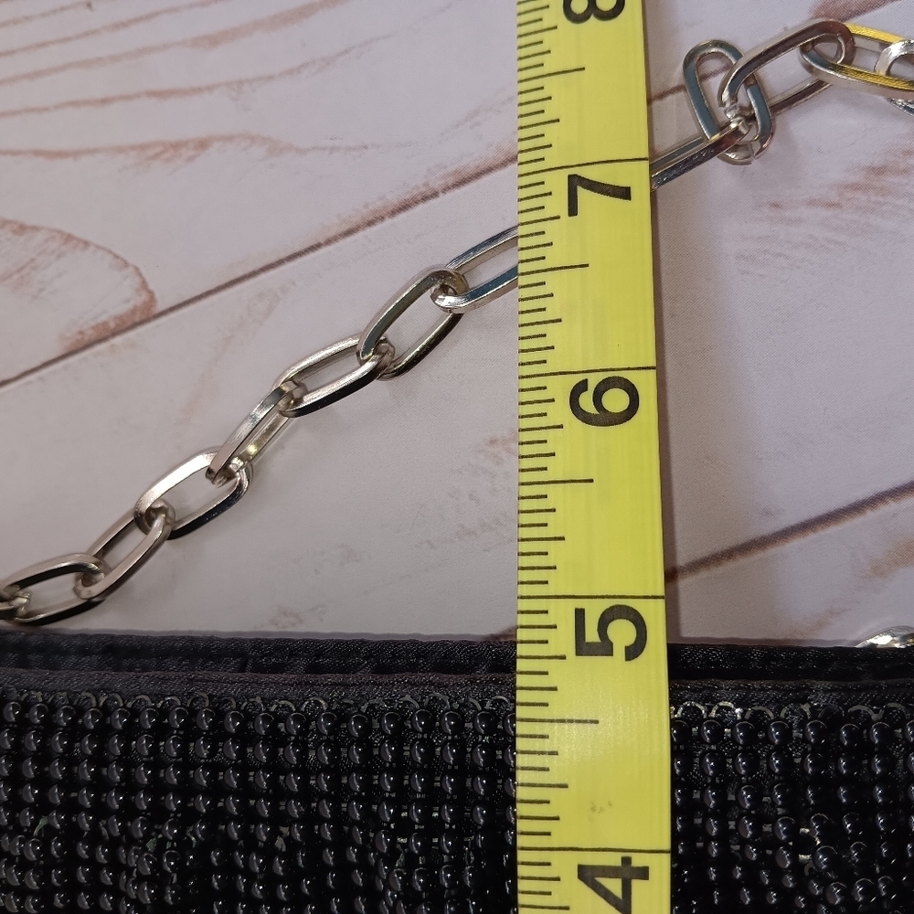 La Regale Mesh Evening Party Small Purse Chain Link Strap - Picture 10 of 15
